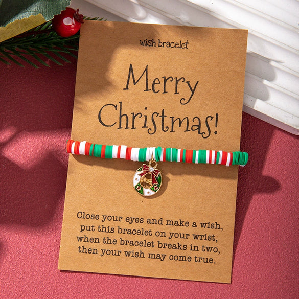 Wholesale Christmas Thread Rope Hand Knitted Unisex Couple Bracelet