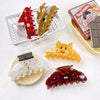 Wholesale Christmas Women's Pvc Handmade Hair Accessories Shark Clip With Snowman Elk Shape
