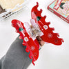 Wholesale Christmas Women's Pvc Handmade Hair Accessories Shark Clip With Snowman Elk Shape