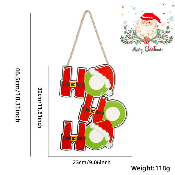 Wholesale Christmas Wooden Sign Cartoon Hollow Snowman Decoration
