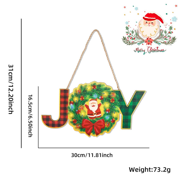 Wholesale Christmas Wooden Sign Cartoon Hollow Snowman Decoration
