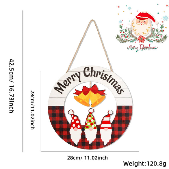 Wholesale Christmas Wooden Sign Cartoon Hollow Snowman Decoration