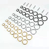 Wholesale Circle Stainless Steel Earrings With Geometric Pattern And Electroplating For Unisex