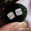 Wholesale Classic Imitation Green Crystal Fourclaw Zircon Earrings Copper Geometric Style For Women