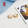 Wholesale Classic Style Highend Geometric Zircon Stainless Steel Electroplated Earrings For Women