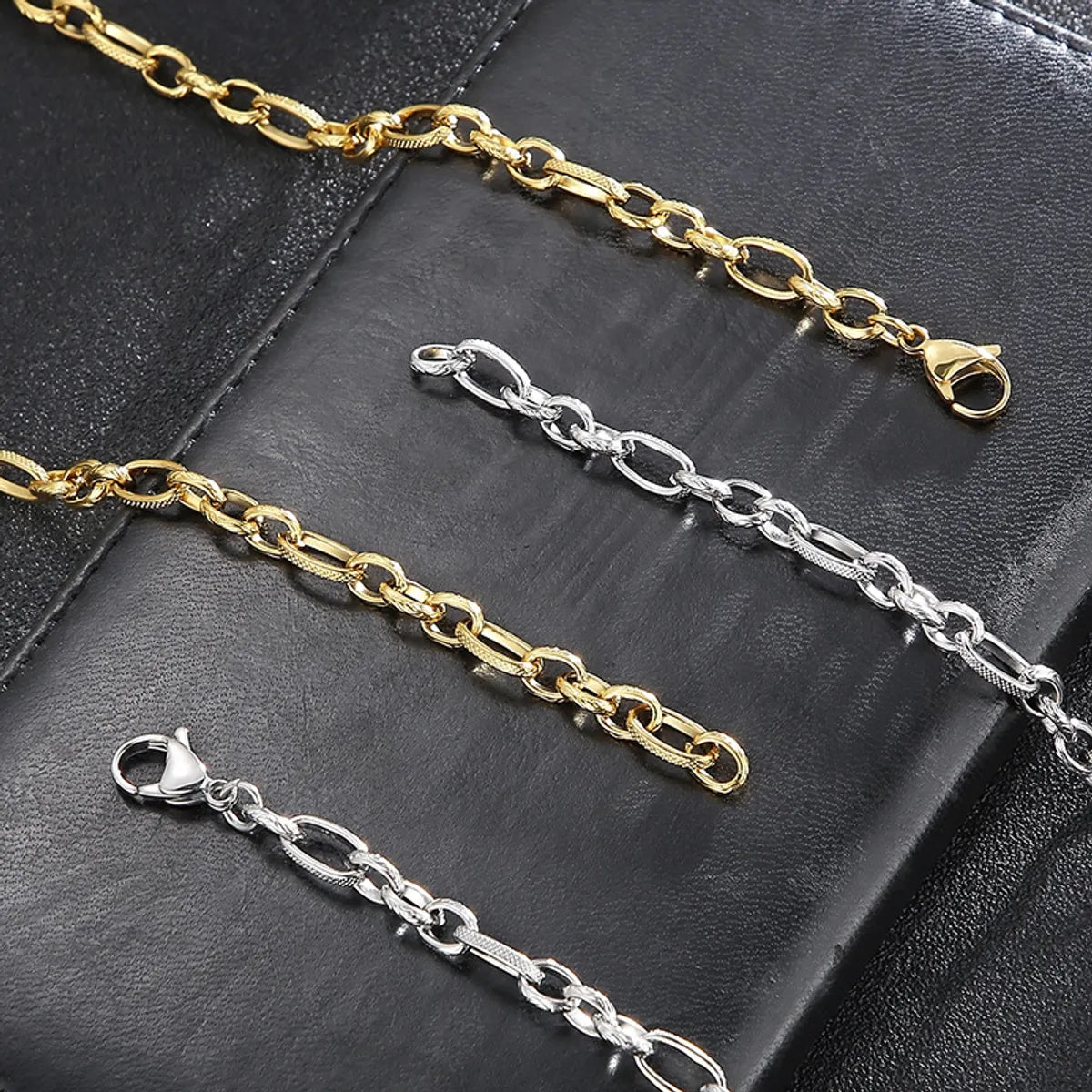 Wholesale Classic Style Solid Color Titanium Steel Chain Necklace