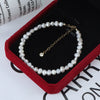 Wholesale Clavicle Chain Baroque Style Natural Freshwater Pearl 14K Gold S925 Sterling Silver Buckle Alien Shape