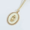 Wholesale Clavicle Chain Copper Mixed Gemstone Setting Electroplating Geometric Style Oval Design