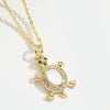 Wholesale Clavicle Chain Copper Mixed Gemstone Setting Sweet Retro Cherry Shape Electroplating Design For Women