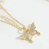 Wholesale Clavicle Chain Copper Mixed Gemstone Setting Sweet Retro Cherry Shape Electroplating Design For Women