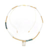 Wholesale Clavicle Chain Glass Glaze Organic Glass Geometric Handwoven Style For Women