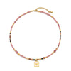 Wholesale Clavicle Chain Handmade Crystal And Natural Stone Geometric Style Necklace For Women