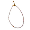 Wholesale Clavicle Chain Handmade With Semiprecious Natural Colored Stones Geometric Style Titanium Steel Pendant Electroplated