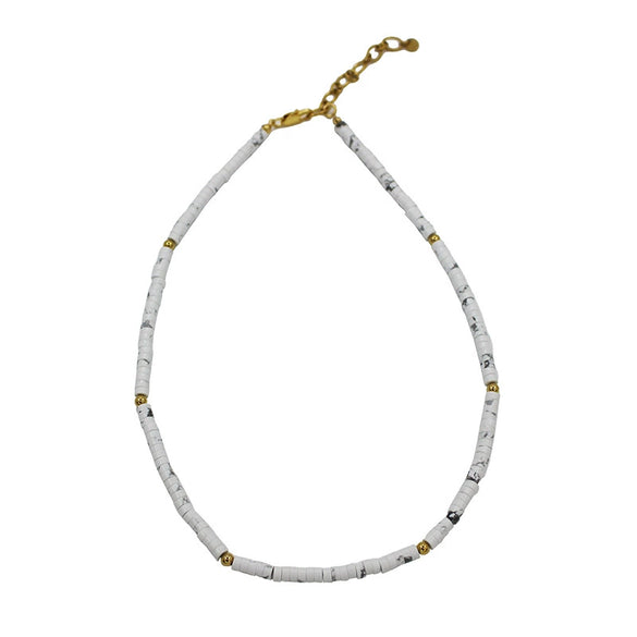 Wholesale Clavicle Chain Handmade With Semiprecious Natural Colored Stones Geometric Style Titanium Steel Pendant Electroplated