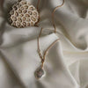 Wholesale Clavicle Chain Natural Seawater Baroque Petal Pearl Copper Alien Style