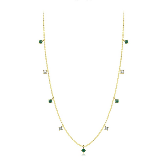 Wholesale Clavicle Chain Necklace S925 Sterling Silver Geometric Inlaid Zircon For Women