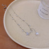 Wholesale Clavicle Chain Necklace Women's Titanium Steel Copper Electroplating Tassel Pearl Bow Design