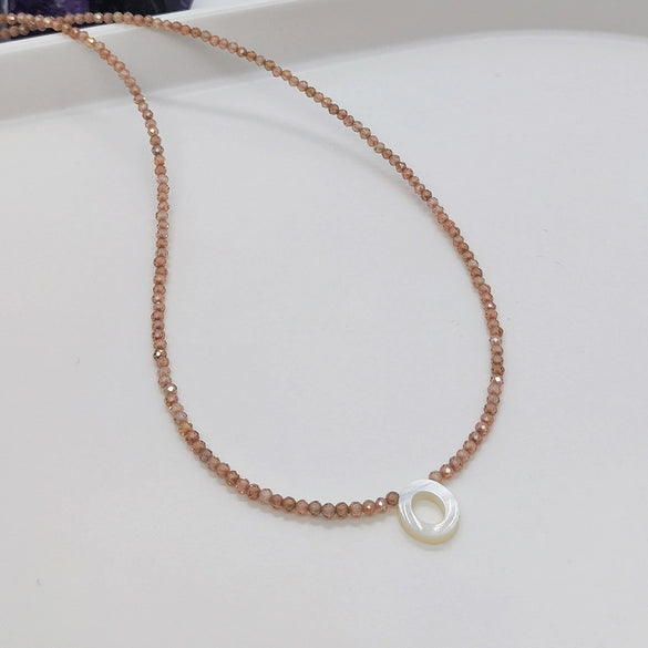 Wholesale Clavicle Chain Organic Glass Pendant Rhinestone Geometric Handwoven For Women