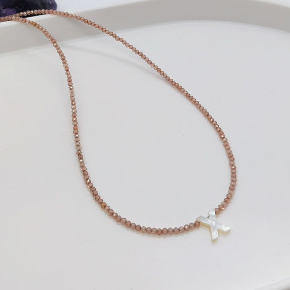 Wholesale Clavicle Chain Organic Glass Pendant Rhinestone Geometric Handwoven For Women