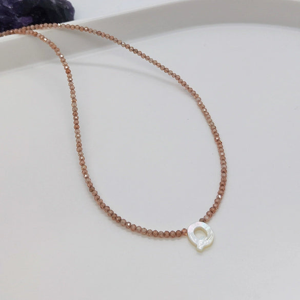 Wholesale Clavicle Chain Organic Glass Pendant Rhinestone Geometric Handwoven For Women