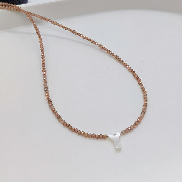 Wholesale Clavicle Chain Organic Glass Pendant Rhinestone Geometric Handwoven For Women