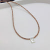 Wholesale Clavicle Chain Organic Glass Pendant Rhinestone Geometric Handwoven For Women