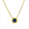 Wholesale Clavicle Chain Pendant Necklace Geometric Square Zircon December Birthstone Brass Copper Electroplating For Women