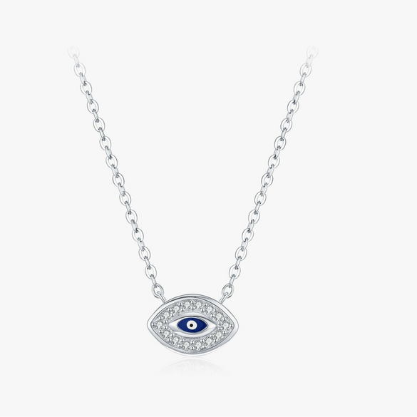 Wholesale Clavicle Chain Silver 925 Sterling Geometric Eye Design Electroplated For Women