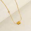 Wholesale Clavicle Chain 316L Stainless Steel And 316L Stainless Steel With English Letter Pendant Electroplating Style For Women
