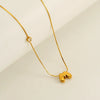 Wholesale Clavicle Chain 316L Stainless Steel And 316L Stainless Steel With English Letter Pendant Electroplating Style For Women