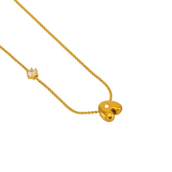 Wholesale Clavicle Chain 316L Stainless Steel And 316L Stainless Steel With English Letter Pendant Electroplating Style For Women
