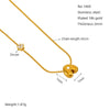 Wholesale Clavicle Chain 316L Stainless Steel And 316L Stainless Steel With English Letter Pendant Electroplating Style For Women