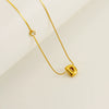Wholesale Clavicle Chain 316L Stainless Steel And 316L Stainless Steel With English Letter Pendant Electroplating Style For Women