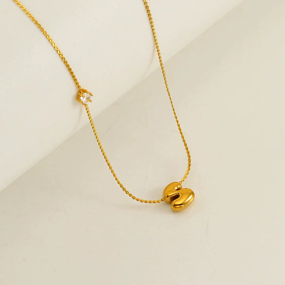 Wholesale Clavicle Chain 316L Stainless Steel And 316L Stainless Steel With English Letter Pendant Electroplating Style For Women