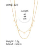 Wholesale Clavicle Chain Stainless Steel Double Layer Overlapped Diamond Sequin Tassel Necklace With Geometric Design And Electroplating