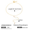 Wholesale Clavicle Chain Stainless Steel Geometric Style With White Drop Diamond Pendant And Electroplating For Women