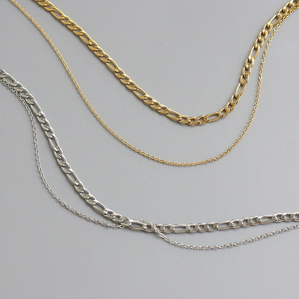 Wholesale Clavicle Chain Titanium Steel Geometric Electroplating Style