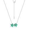 Wholesale Clavicle Chain Vintage Cultivation Emerald 925 Silver Geometric Pattern O Chain Necklace For Women