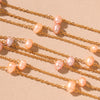 Wholesale Clavicle Necklace Freshwater Pearl 316L Stainless Steel Geometric Electroplating Summer Accessories For Women