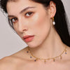 Wholesale Clavicle Necklace Freshwater Pearl Tassel Stainless Steel 18K Gold Electroplated Geometric Light Luxury Style
