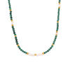 Wholesale Clavicle Necklace Handmade Beaded Malachite Natural Freshwater Pearl 316L Stainless Steel Geometric Electroplating Women's Accessories