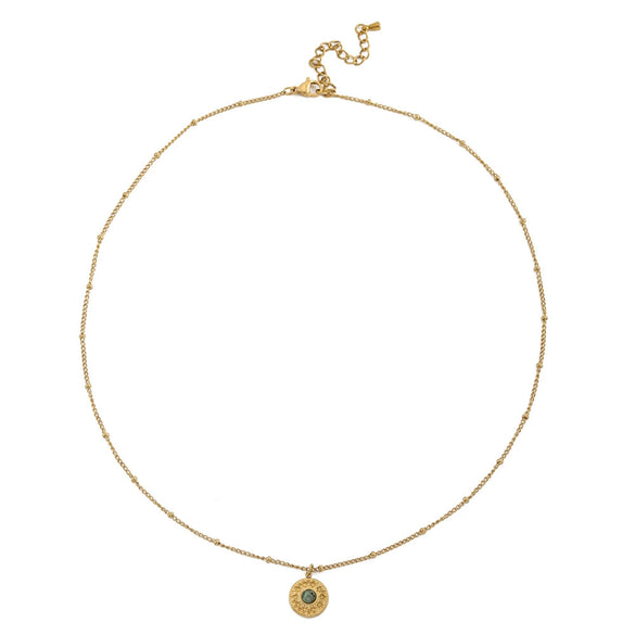 Wholesale Clavicle Necklace Pendant Stainless Steel Natural Stone Geometric Design 18K Gold Plated