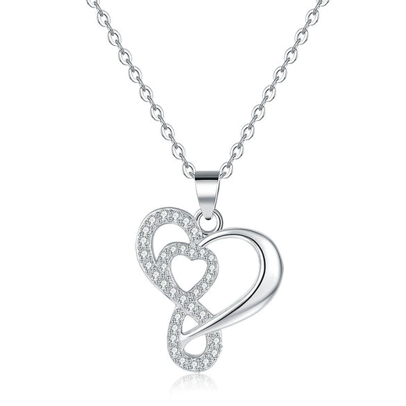 Wholesale Clavicle Necklace S925 Sterling Silver Infinite Geometric Light Luxury