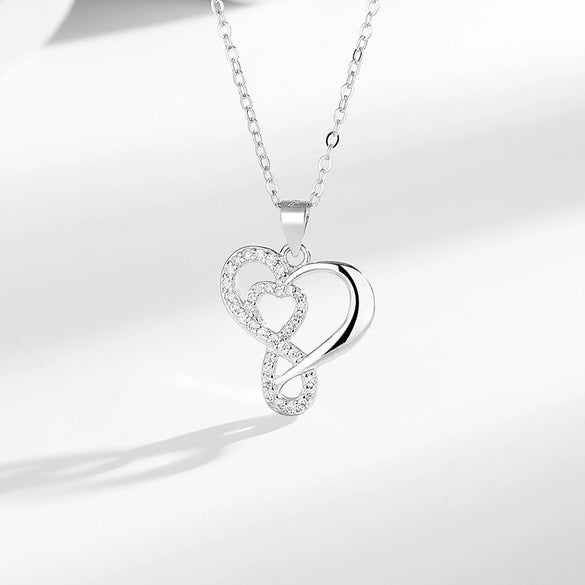 Wholesale Clavicle Necklace S925 Sterling Silver Infinite Geometric Light Luxury