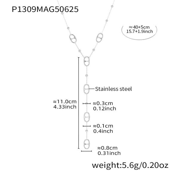 Wholesale Clavicle Necklace 316L Stainless Steel Light Luxury Style Geometric Electroplating For Women