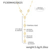 Wholesale Clavicle Necklace 316L Stainless Steel Light Luxury Style Geometric Electroplating For Women