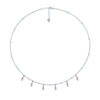 Wholesale Clavicle Necklace 925 Sterling Silver Drop Shape Rhinestone Electroplated For Women