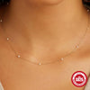 Wholesale Clavicle Necklace 925 Sterling Silver Pearl Geometric Electroplated For Women