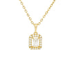 Wholesale Clavicle Necklace Synthetic Cubic Zirconia Stone Zinc Alloy Geometric Electroplated
