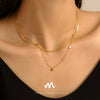Wholesale Clavicle Necklace 316L Stainless Steel Geometric Star Electroplating Style For Women